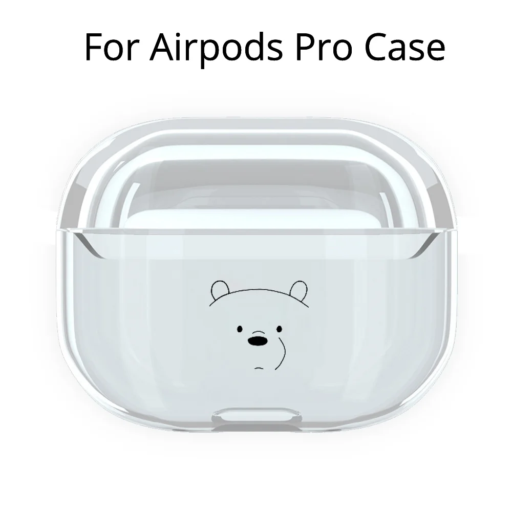 Милый мультяшный прозрачный чехол из поликарбоната для Airpods 3, беспроводная Защитная крышка для наушников, противоударный чехол для Apple Air Pods Pro, чехол для наушников - Цвет: For Pods Pro PC7010