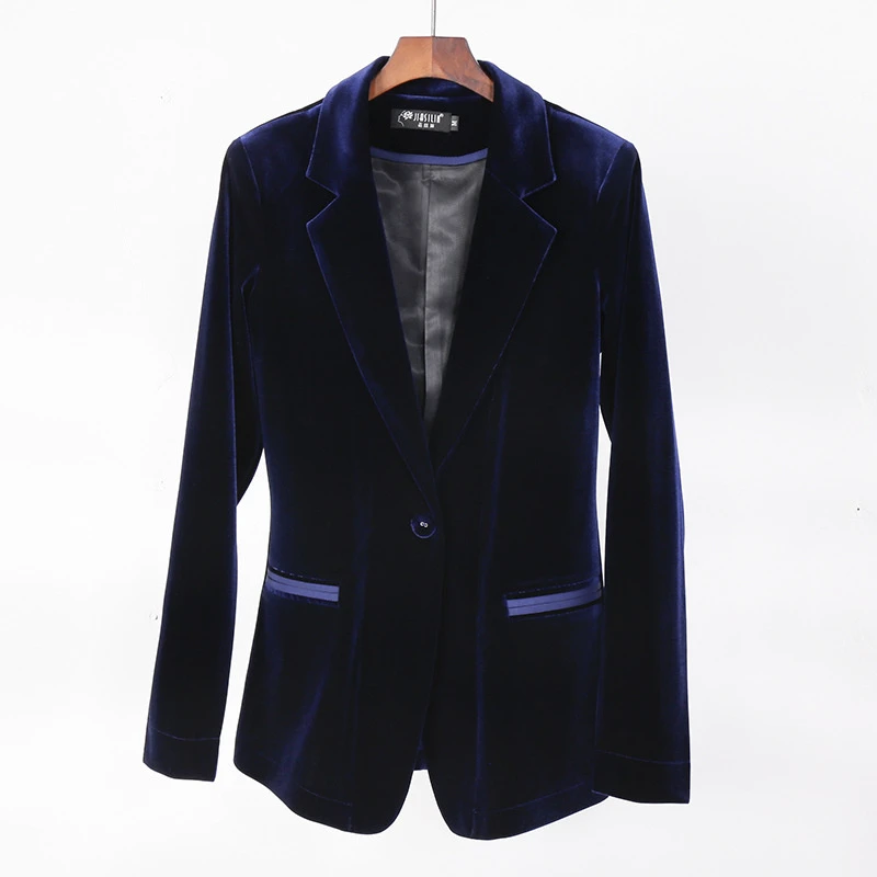 Black velvet blazer ladies Clearance