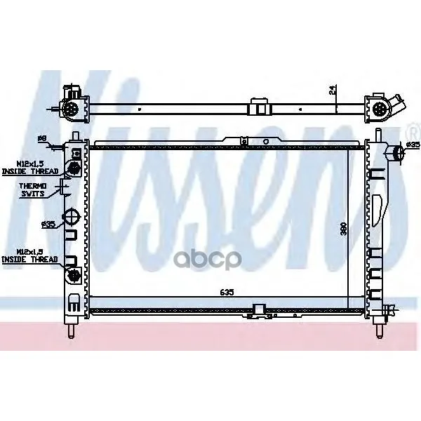 Радиатор Daewoo Nexia 1.5 95- Nissens 616521 Nissens арт. 616521
