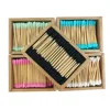 200PCS/Box Double Head Cotton Swab Bamboo Sticks Cotton Swab Disposable Buds Cotton For Beauty Makeup Nose Ears Cleaning