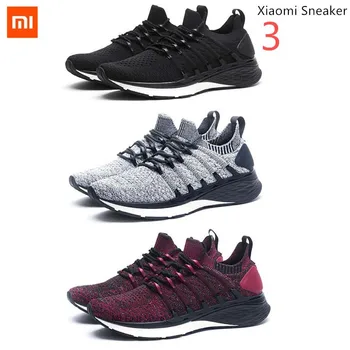

2019 Newest Xiaomi Mijia Sneakers 3 Men's Outdoor Sports Uni-moulding 3D Fishbone Lock System Knitting Upper Men Running Shoes