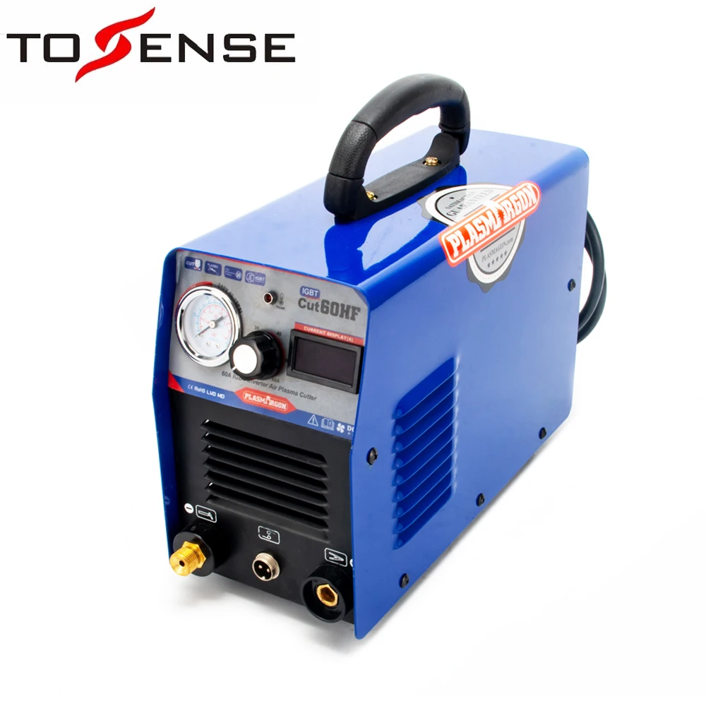 

IGBT Inverter Plasma Cutter - Tosense ICUT60 220V Dual Voltage 60AMP Air Inverter Plasma Cutter With AG60 Free Cutting Acce
