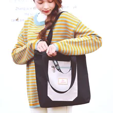 Международная торговля, стиль, Южная Корея, Harajuku, Холщовая Сумка, женская сумка на плечо, простая, универсальная, ручная, поперечная, Студенческая, Брезентовая