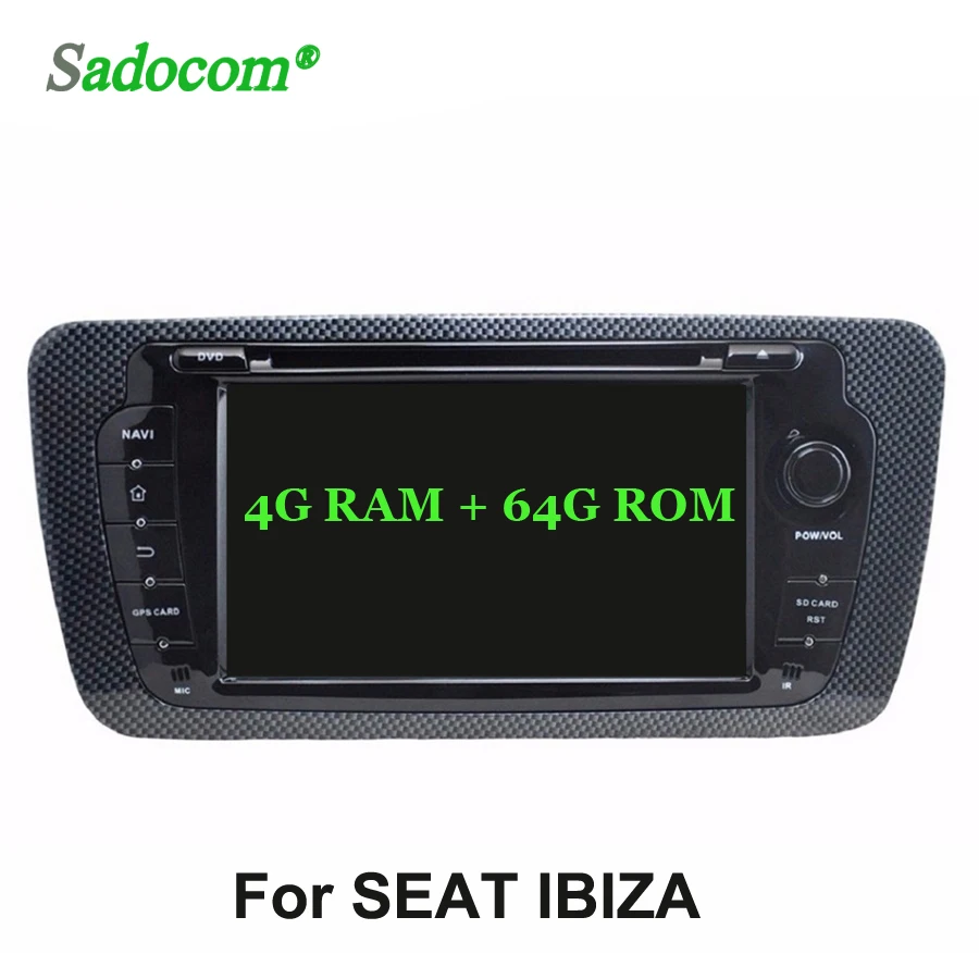 IPS TDA7851 Android 8 0 4 Гб + 64 ПЗУ ядер для SEAT IBIZA 2009 2013 автомобильный DVD плеер GPS Glonass Map RDS