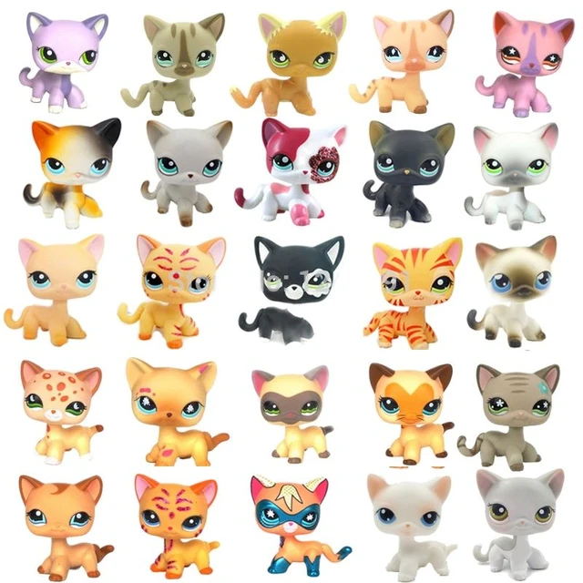 CAT rare Littlest pet shop bobble head toys short hair cat grey #5 #391 black #336 old original anime toys _ - AliExpress Mobile