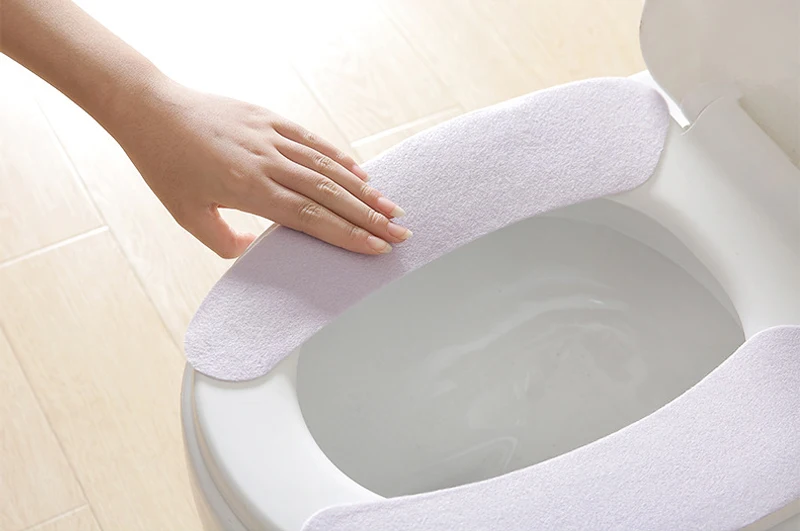 Наклейки wc Toliet-Seat-Cover коврик для унитаза теплый коврик с бархатистой поверхностью круглая паста универсальные моющиеся аксессуары для ванной комнаты Комплект коврик для туалета