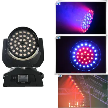 

Hot Sell 2pcs/lot RGBWA UV 6IN1 LED Wash Zoom 36x18w Stage Wedding Moving Head Light Rainbow Pro Zooming Bar Party Show Lighting