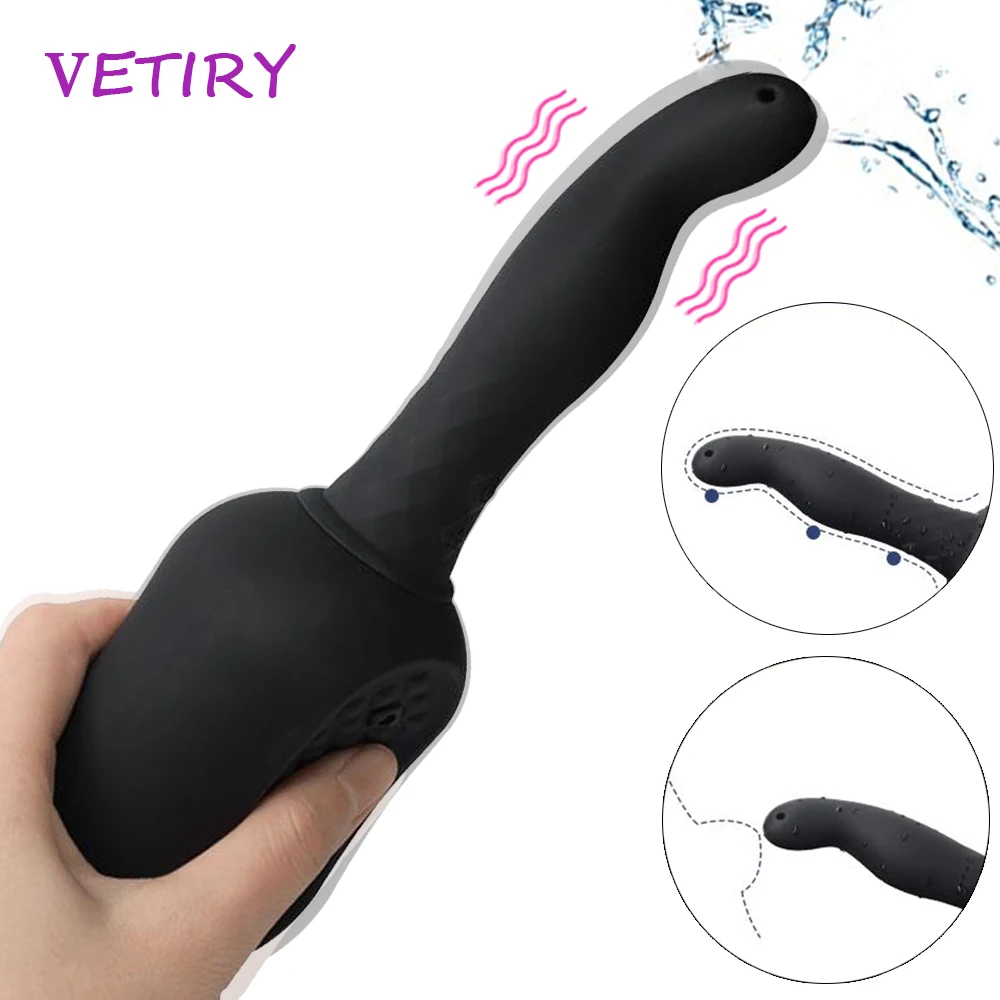 Vibrator Enema Bulb Hygiene Syringe Medical Rubber Irrigator Women Vagina Anal Douche Cleaner Prostate Massager for Men | Красота и