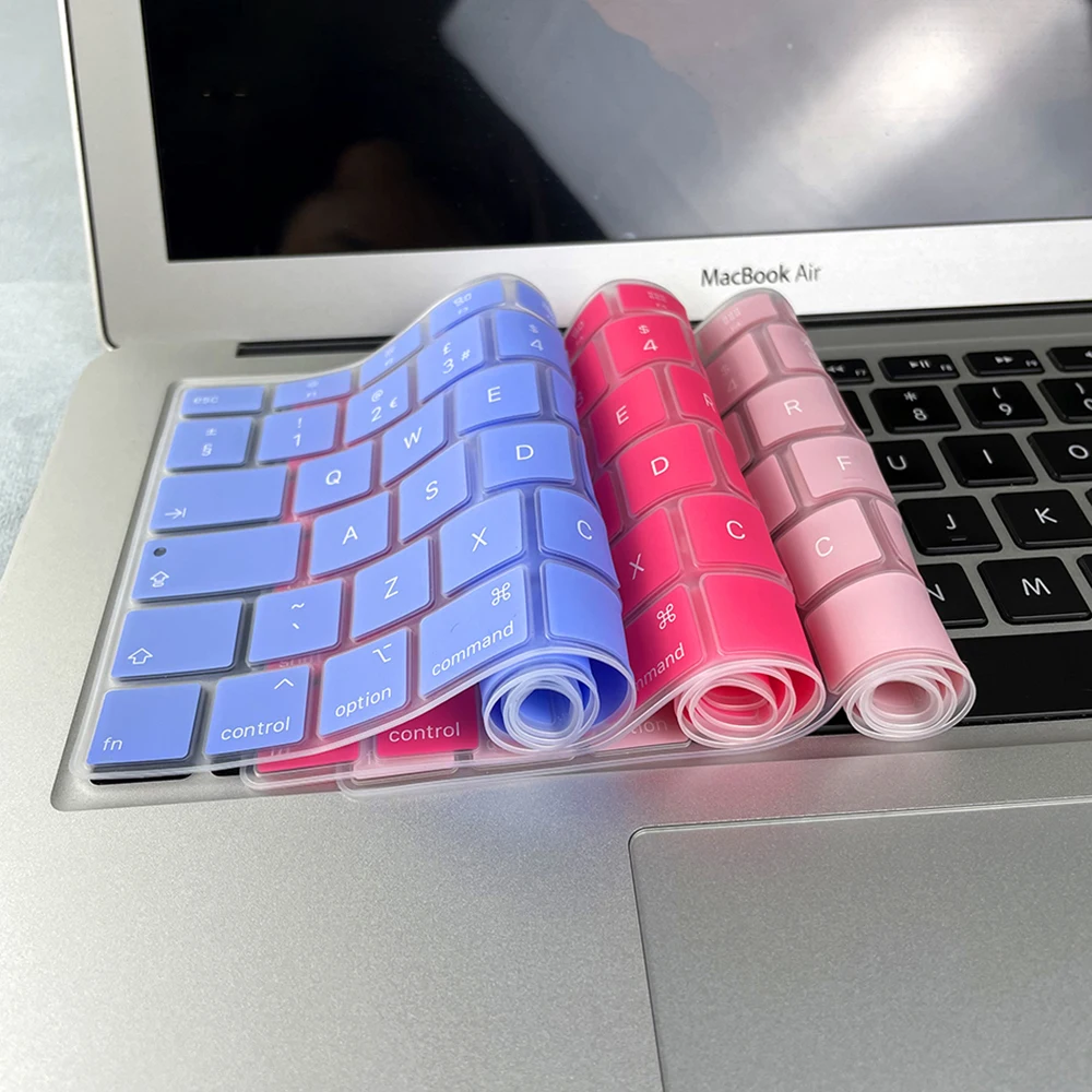 

EU US-Enter Laptop Keyboard Cover For Macbook Air 13 A2337 A2179 Silicone Color waterproof Keyboard Protective Film Case