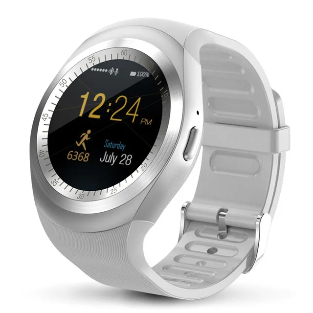White Bluetooth Y1 Смарт-часы Relogio Android SmartWatch телефонный звонок GSM Sim Удаленная камера Дисплей информации спортивный шагомер - Цвет: White