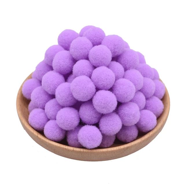 100pcs 15/20/25mm Fluffy Soft Pompom Ball DIY Handmade Kid Toy Doll Garment Sewing Material Color Pom Poms Decor Supplies Crafts B15