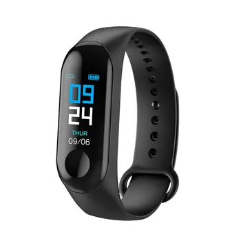 

M3 Color Screen Smart Bracelet Fitness Tracker Step Counter Heart Rate Blood Pressure Smart Reminder Sports Wristband