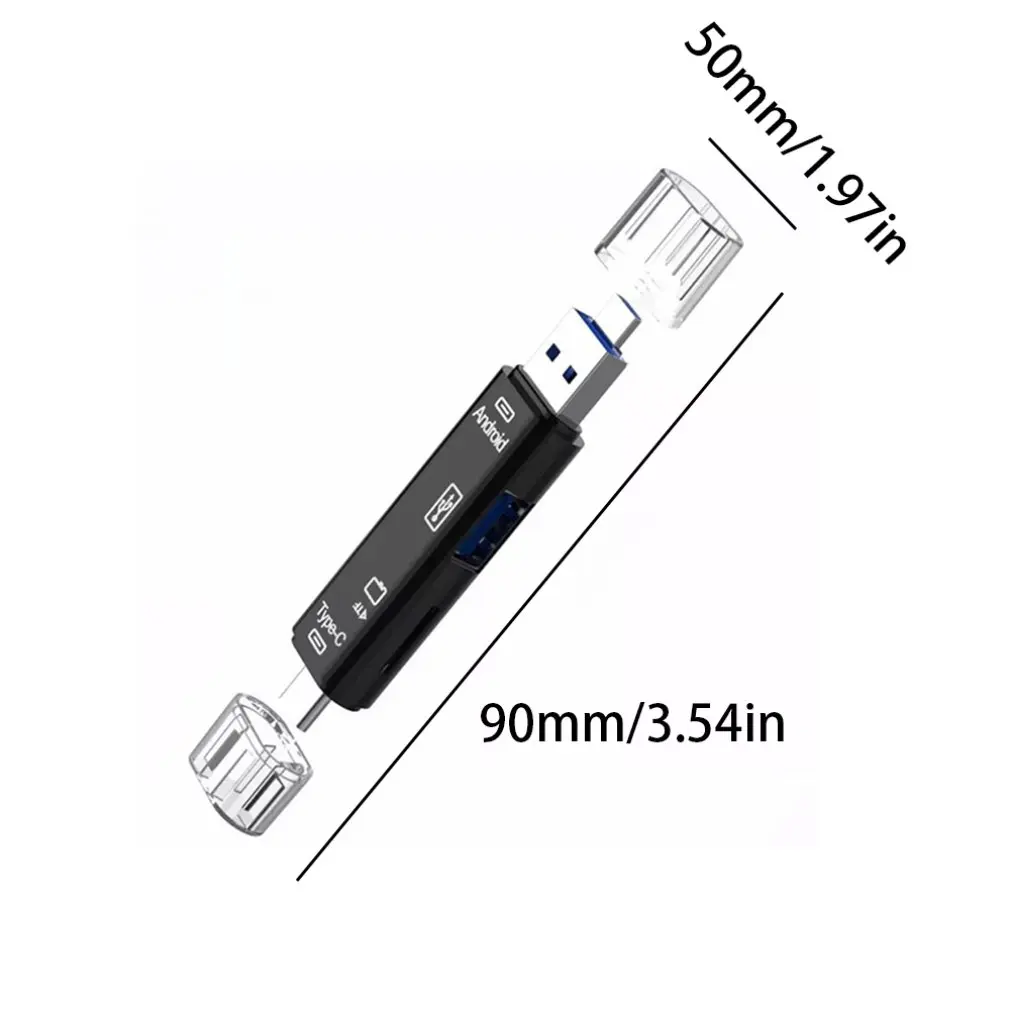 3.1Type-C 5-In-1 Mobile Phone Card Reader Dual-Use Card Reader Otg Multi-Function Card Reader Tf Card Reader