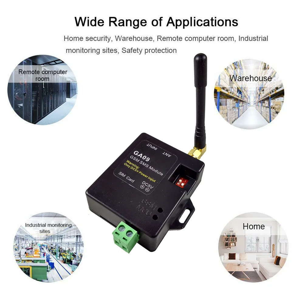 

GA09 Mini Remote Call APP SMS Wireless Antenna 8 Channel Module Home Security Window Sensors GSM Alert Alarm Door Universal