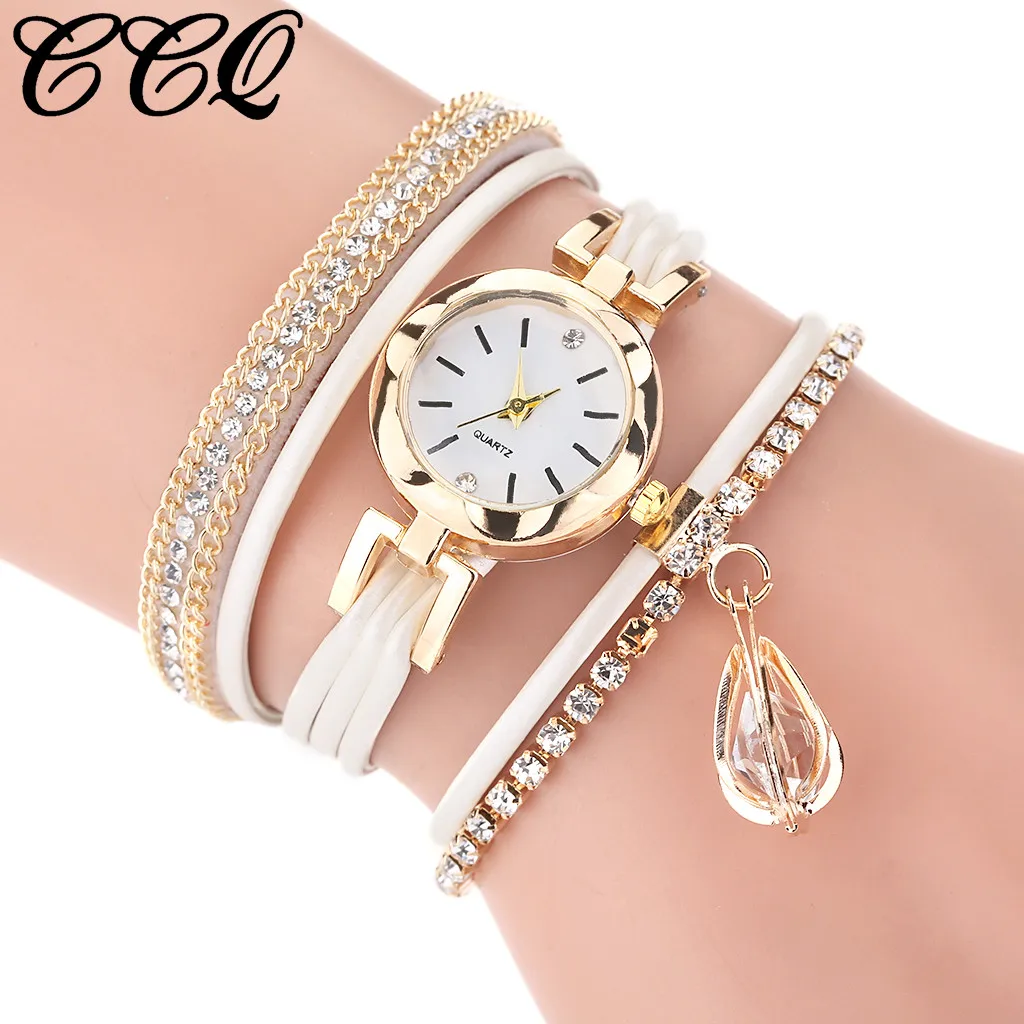 CocoShine женские часы винтажная Капля воды браслет с кулоном аналоговый циферблат