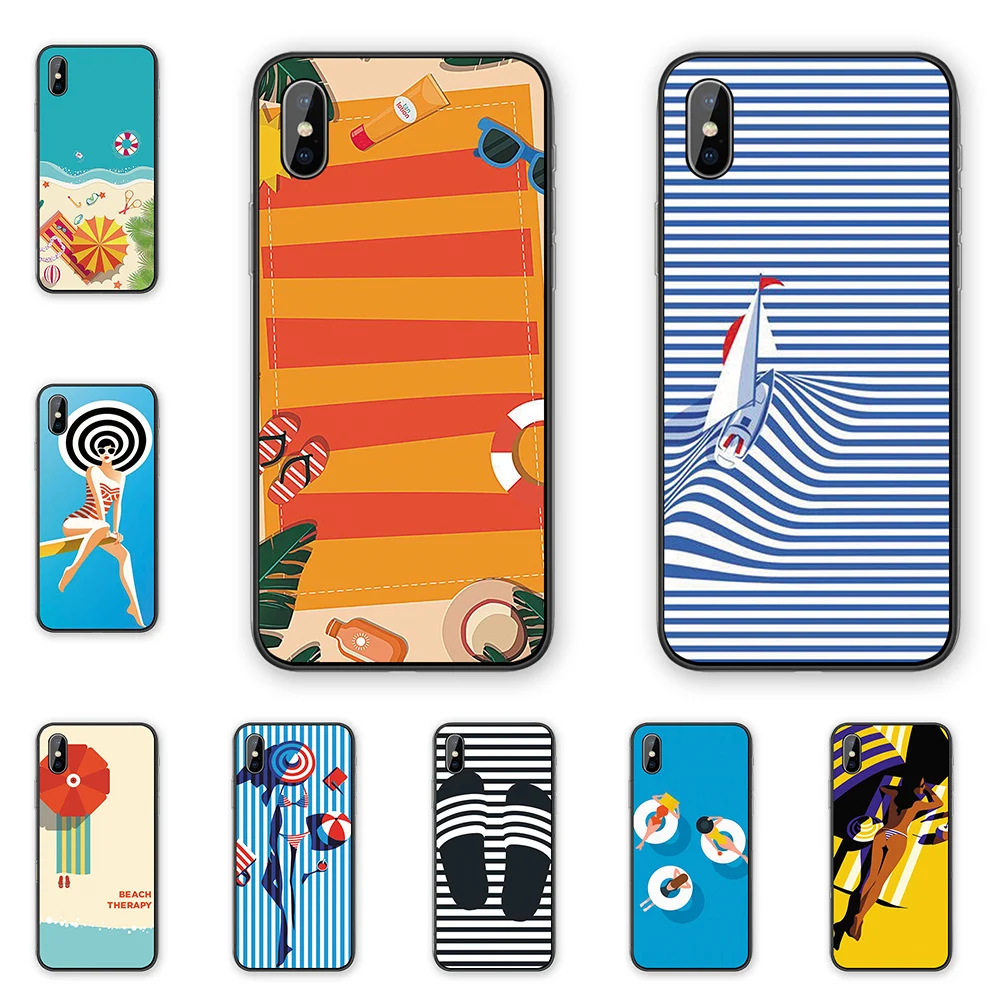 Endless Summer Meets тонкий силиконовый мягкий чехол для iphone XR X XSMAX 5 5S 6 6S 7 8 Plus 11 11ProMax Coque
