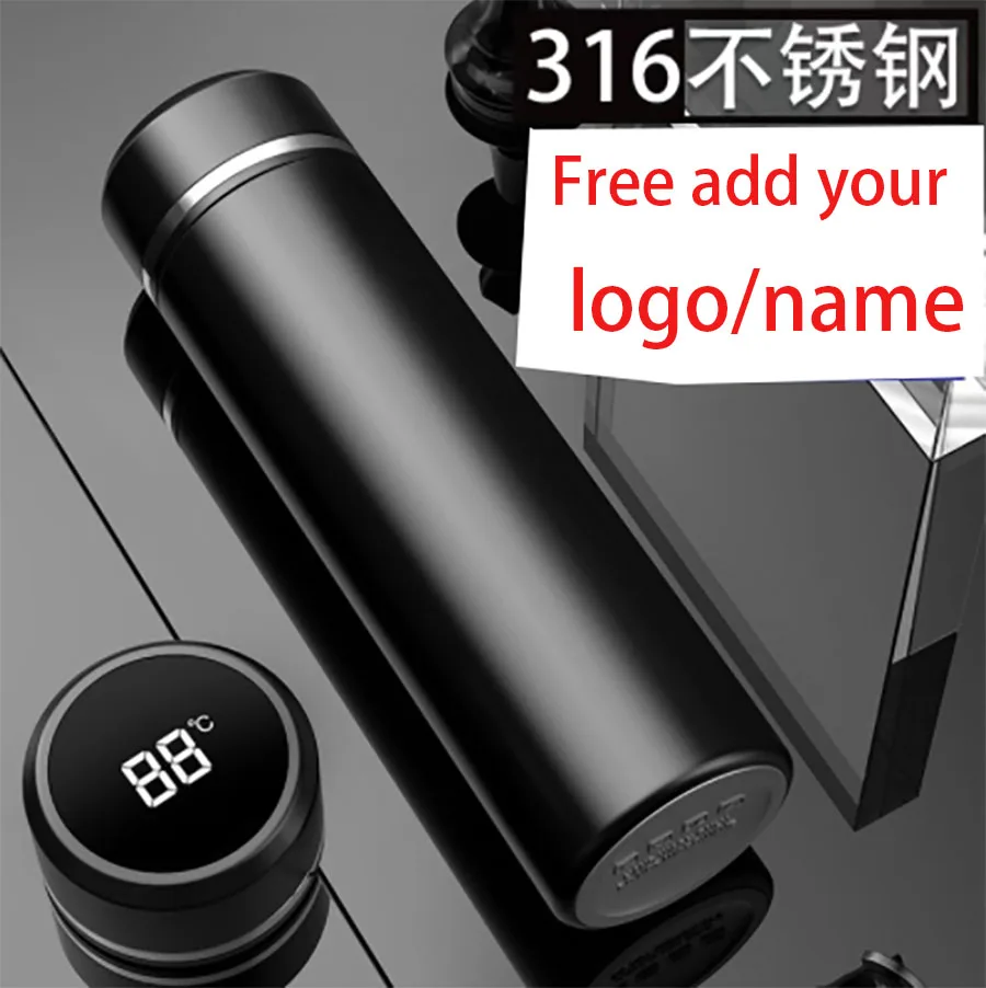Custom logo Intelligent Digital Thermos Tea Mug Water Cup Touch Display