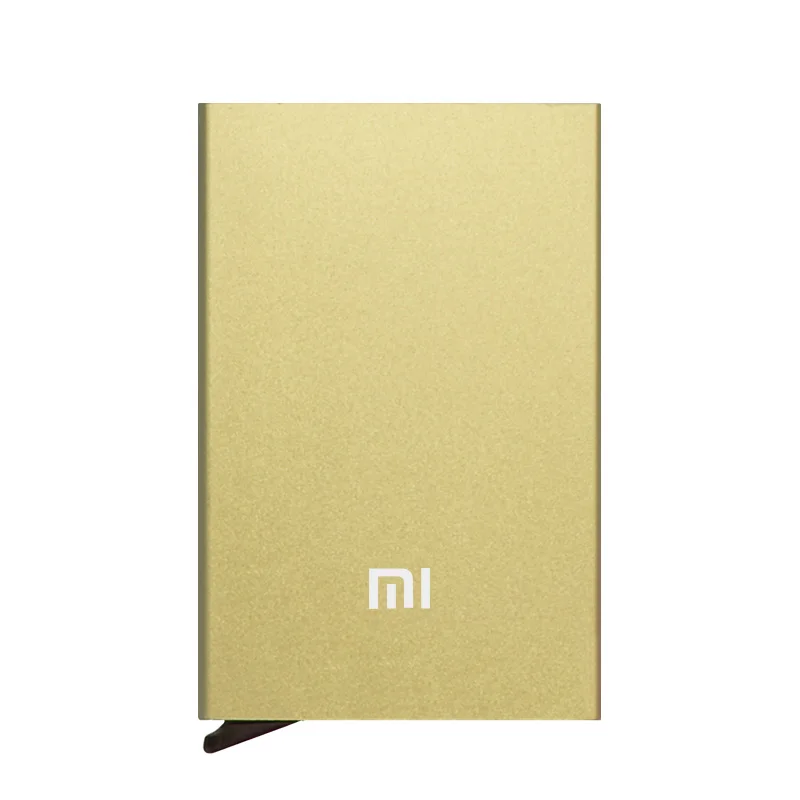 Xiaomi Youpin MIIIW держатель для карт из нержавеющей стали Серебряный алюминиевый чехол для кредитных карт для женщин и мужчин коробка для ID-Карты Чехол карманный кошелек D5 - Цвет: Золотой