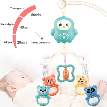 

Baby Crib Mobiles Rattles Music Educational Toys Bed Bell Carousel for Cots Projection Infant Baby Toy 0-12 Months for Newborns