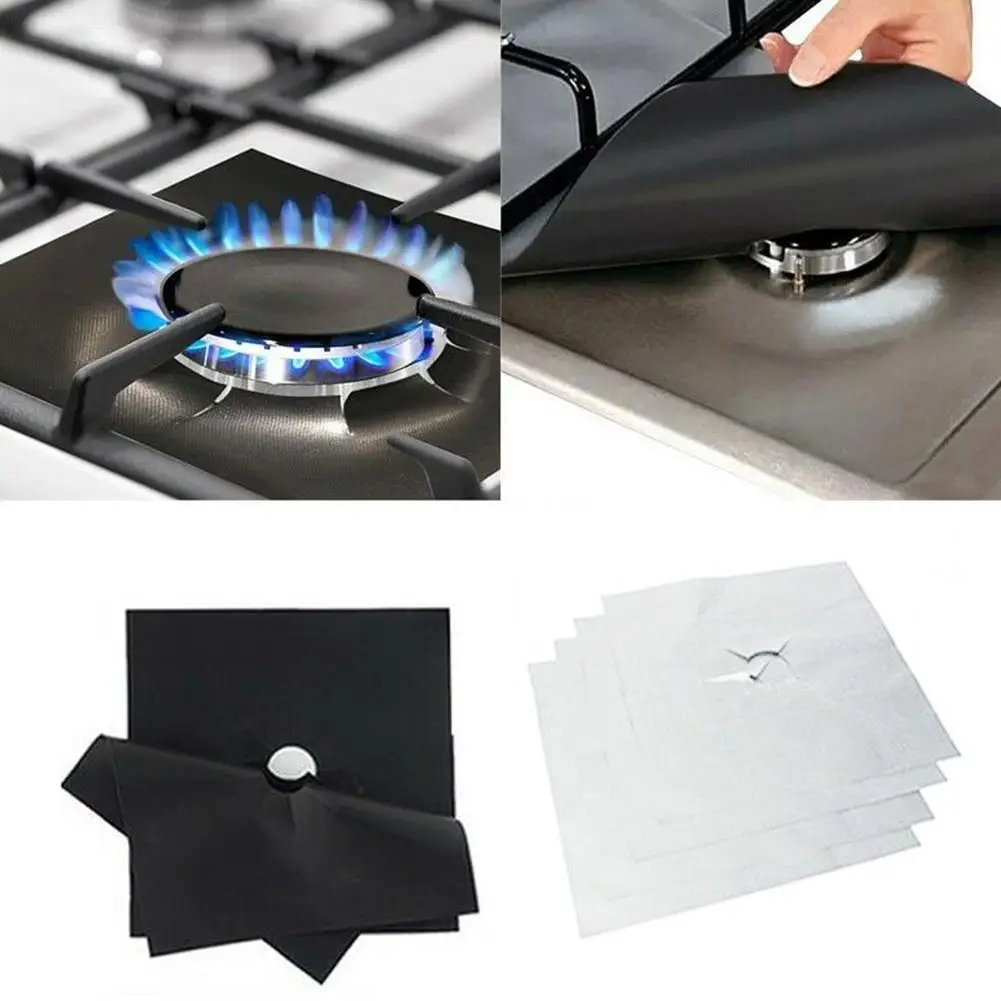 

1/4/6Pcs Reusable Gas Stove Top Covers Protective Cleaning Mat For Cleaning Teflon Gas Hob Protector Liner microwave covers