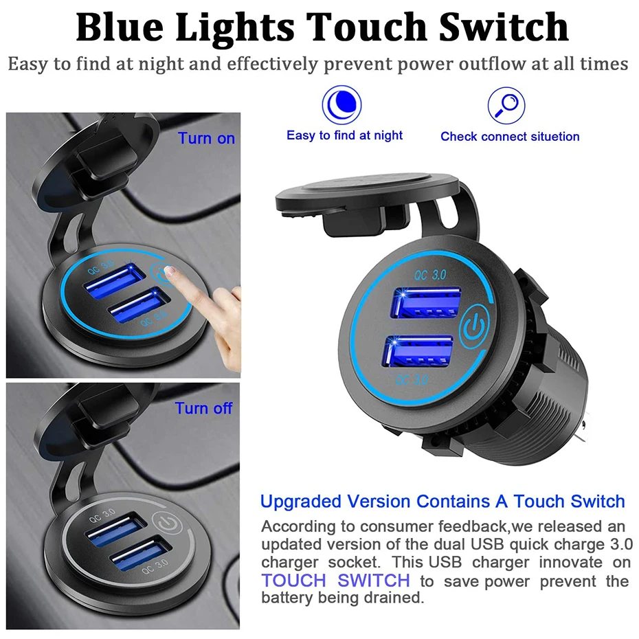 36W QC 3.0 ġ ġ    ڵ Ʈ Ʈ  USB  , ȭ º ī޶ GPS DVR
