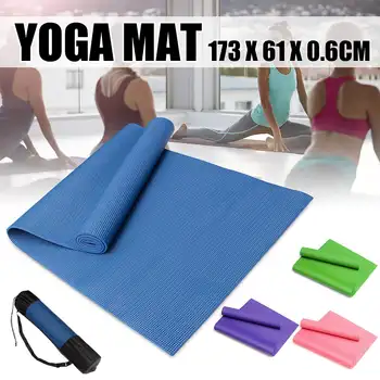

6MM PVC Thick Durable Yoga Mat Non-slip Exercise Fitness Pad Mat yoga mats for fitness esterillas yoga Dropshipping