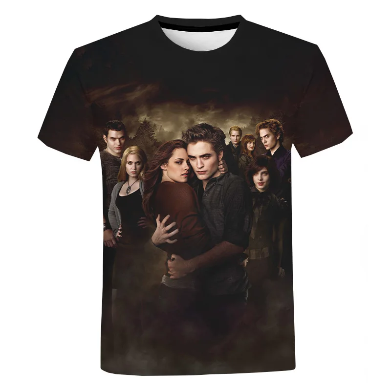 Мужская и женская уличная футболка с 3D принтом The Twilight Saga модная повседневная
