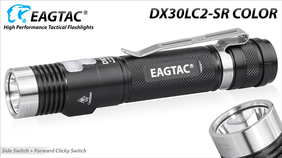 EAGTAC DX30LC2-SR Цвет XPL HI 365NM 395NM УФ светодиодный Перезаряжаемые фонарик изготовленный на заказ гравировальный супер яркий фонарь 18650 Батарея