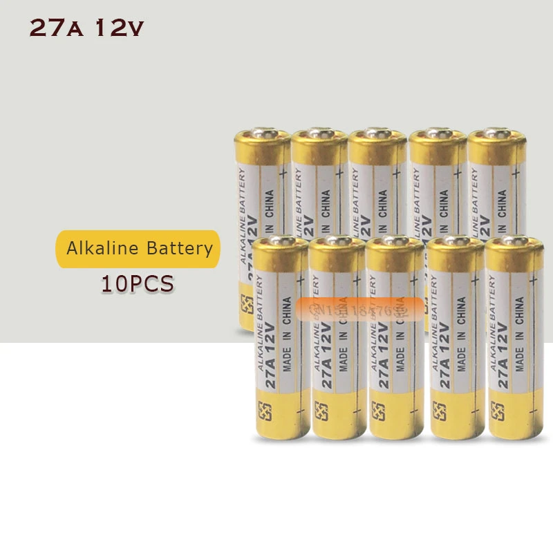 10PCS 27A 12V dry alkaline battery 27AE 27MN A27 for doorbell,car alarm