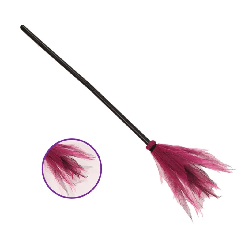 Хэллоуин ведьма метла волшебник Летающая сетка тюль бромпад косплей костюм