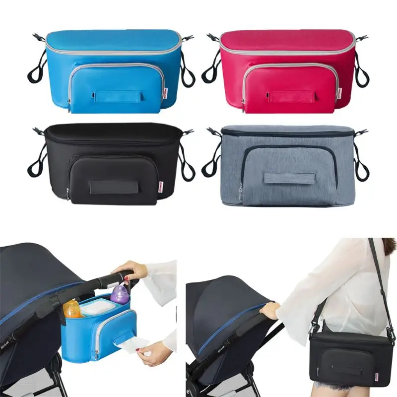 Сумка-Органайзер для коляски, сумка для хранения детской коляски, универсальная водонепроницаемая сумка-Органайзер для коляски, подходит
