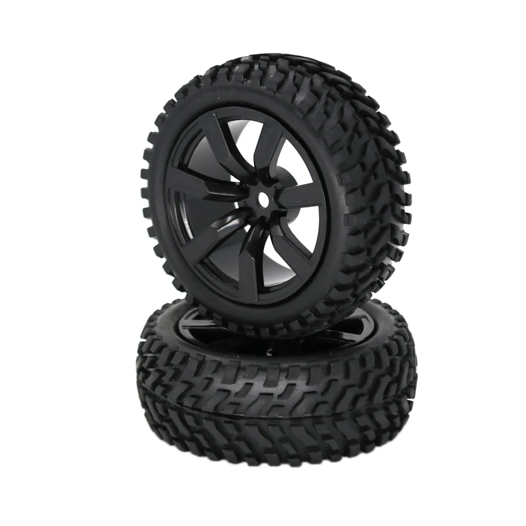 2x Tire Tyres Rubber For 1/16 RC Car Racing Truck Parts DIY Accessories