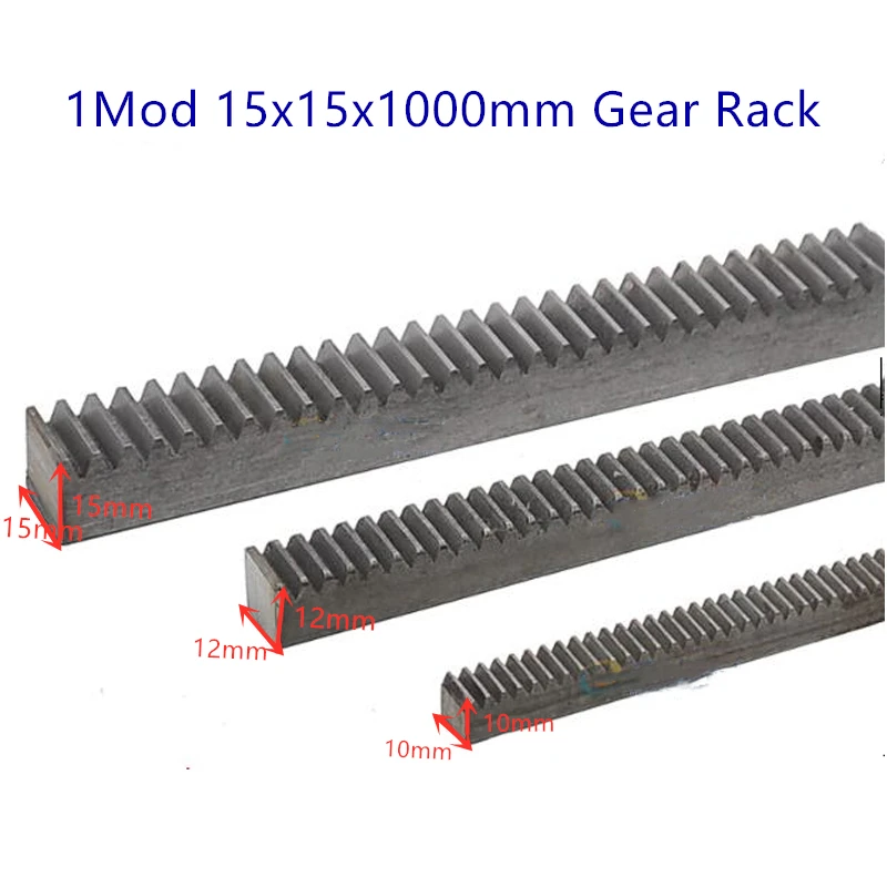 

Free Shipping 10pcs 1Mod 15x15x1000mm 1 M spur Gear rack right teeth Gear rack Precision cnc rack (straight teeth) Toothed rack