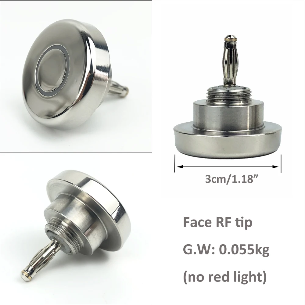 Replace RF Wands Tips 0.9cm for 5MHz Radio Frequency Beauty Machine RF Facial Skin Care Device Rejuvenation Tighten Lift