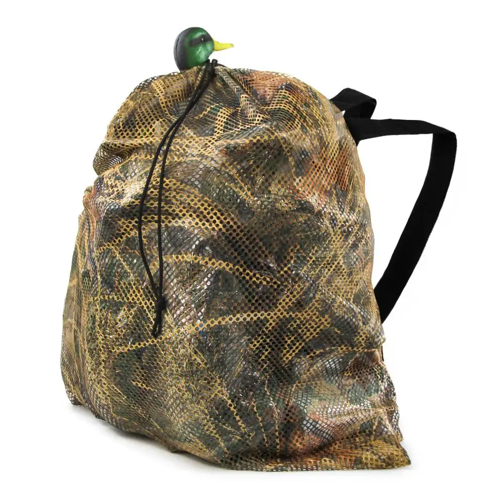 Mesh Decoy Pouch Adjustable Shoulder Straps for Fake Duck/Dove/Turkey