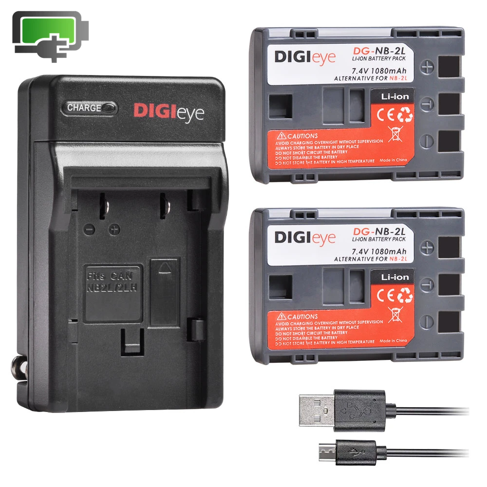 Nb-2L Nb-2Lh Batteria Nb2L + Kit Caricabatterie Per Canon Powershot G7 G9 S30 S50 S60 S70 S80 Eos 400D 350D Rebel Xti Xt
