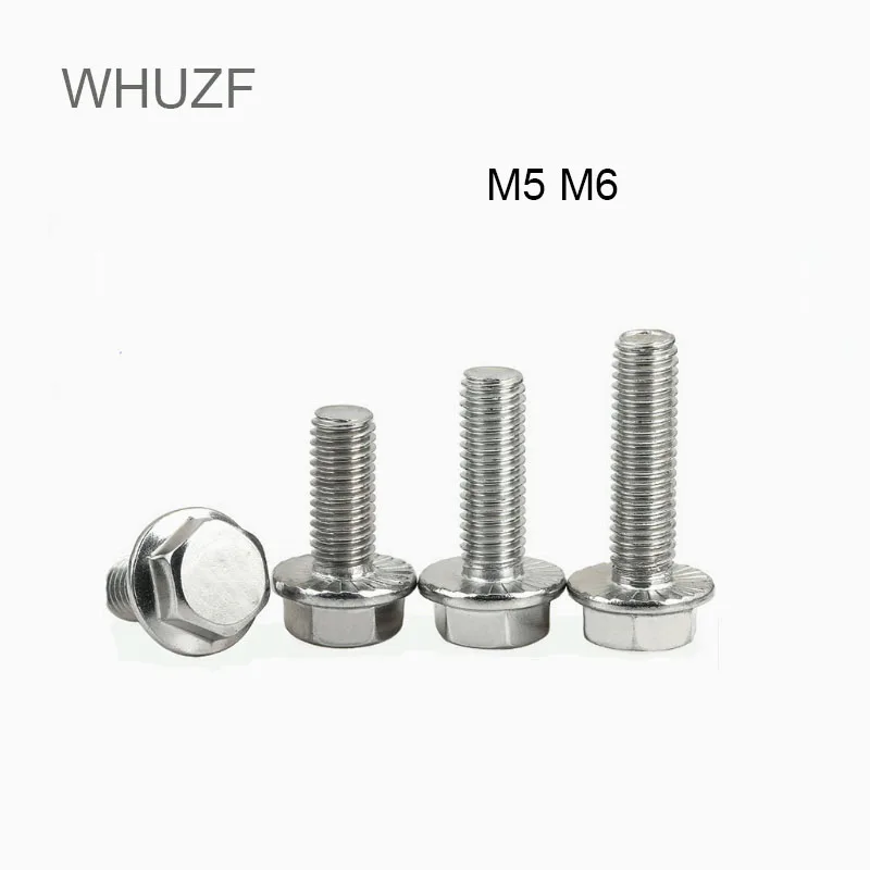 

50 шт., Шестигранная головка из нержавеющей стали, M5, M6, M8, M10, M12