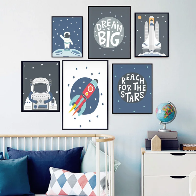 DREAM-BIG-Quote-Canvas-Poster-Space-Illustration-Baby-Nursery-Wall-Art-Painting-Picture-Scandinavian-Kids-Room (3)