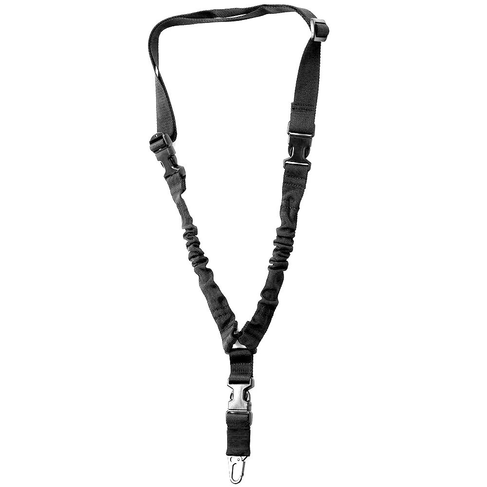 

Point Sling Rifle Two Points Belt Strap Rope with Metal Hook Multifunction Adjustable Black for Outdoors Hunting Shooting
