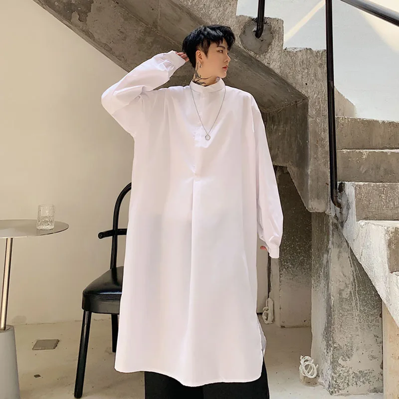 Long Sleeve Stand Collar Black 