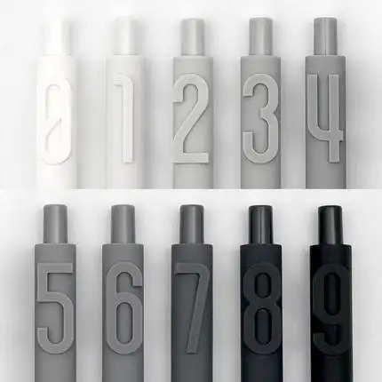 

1pc number Creative Combination Gel Pen Black Ink 0.5mm Student Unique Writing Pens Customization School Office Supplies
