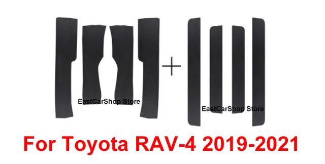 Car Door Threshold Protective PU Leather Sticker Accessories Door Sill Welcome Pedal Cover for Toyota RAV-4 RAV4 2021 2020 2019 Interior Exterior