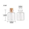 wholesale 100 pieces 4ml 22*28mm Glass Bottles with Cork Stopper Mini Glass Jars Glass Vials for DIY Crafts Gift 2