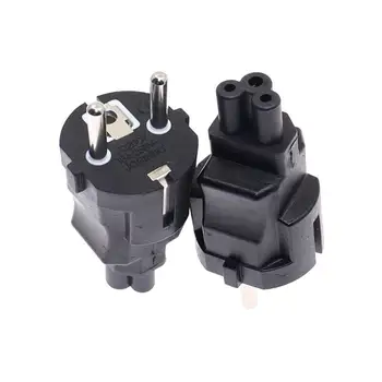 

EU to IEC320 C5 Power Converter,European Schuko CEE7/7 to C5 AC Conversion plug,16A/250V 3 Prong Power Adapter