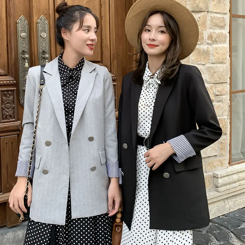 

2019 Autumn New Style Spring And Autumn Allocations Plaid Small Suit Coat Short Online Celebrity Korean-style Slim Fit Fashion S