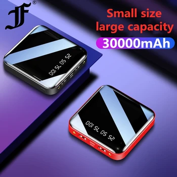 30000 5600mahパワーバンクポータブル携帯電話充電器液晶フルミラースクリーンpowerbankスマートフォン外部バッテリーpoverbank