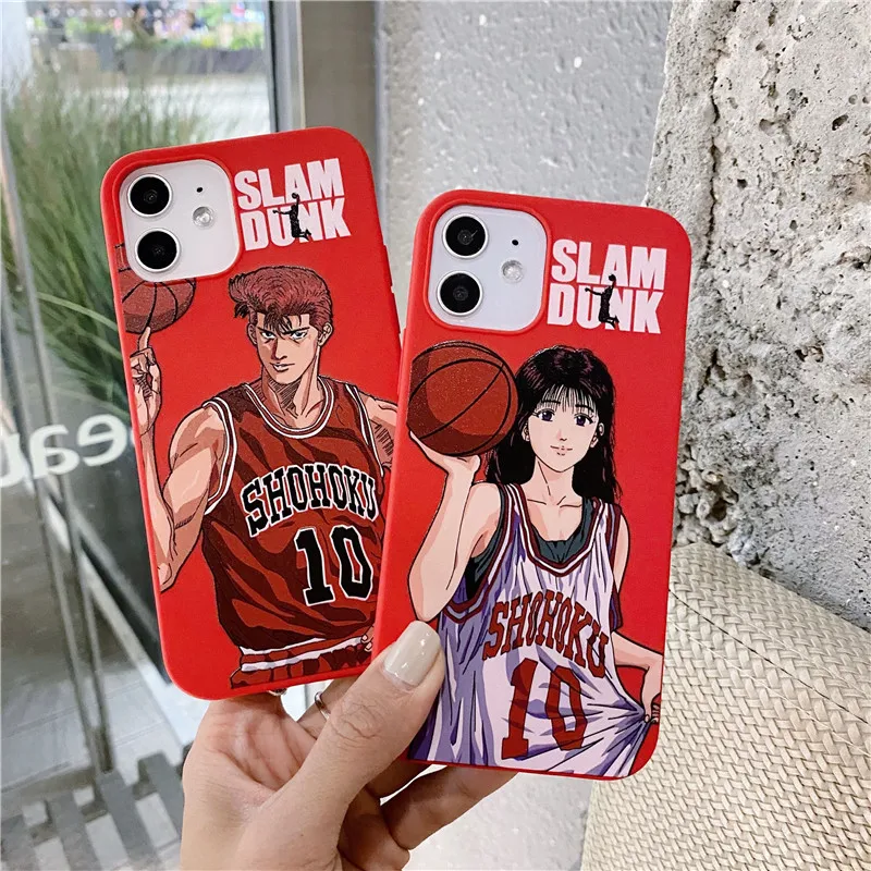 Basketball Cartoon Slam Dunk Phone Case For Iphone 12 Mini 11 Pro X Xs Max Xr 7 8 Plus Hanamichi Sakuragi Soft Tpu Red Cover Mobile Phone Cases Covers Aliexpress