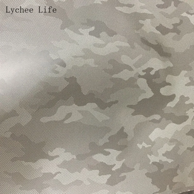 Lychee Life 1 м X 1,4 м камуфляжная светоотражающая ткань для шитья «сделай сам» для воротника, спортивной одежды ручной работы