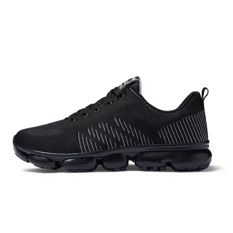 

Spring And Autumn New Style Fly Woven Breathable Running Shoes Anti-slip Jelly Cushion Insole Youth Trend Men Shoes Running Athl