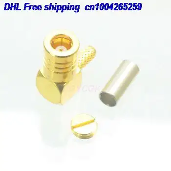 

DHL 200pcs SMB female jack right angle crimp RG174 RG316 LMR100 F connector 22ds